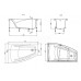 Акриловая ванна Roca Hall Angular 150х100 асимметричная левая белая ZRU9302864