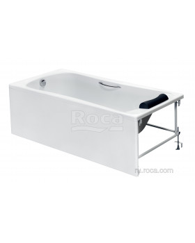 Акриловая ванна Roca BeCool 170x80 прямоугольная, с отверстиями для ручек, белая ZRU9302852-foto5