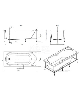 Акриловая ванна Roca BeCool 170x80 прямоугольная, с отверстиями для ручек, белая ZRU9302852-foto11